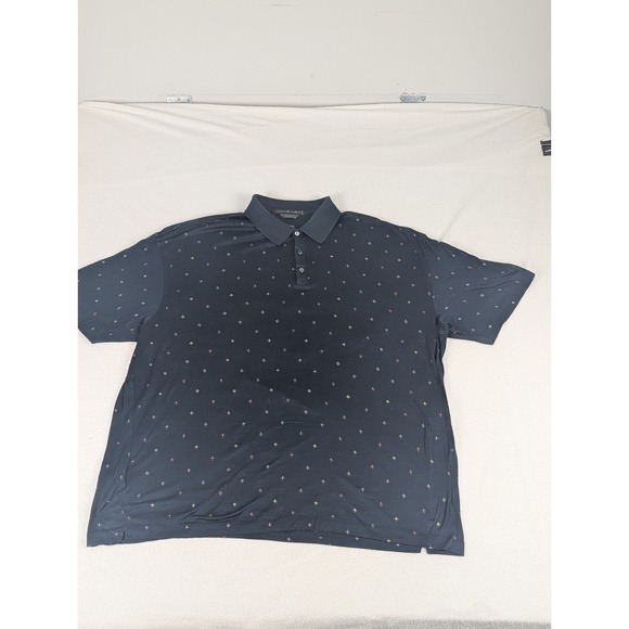 Tiger Woods Golf Polo Shirt Diamond Print 80/2 Double Mercerized XXL - Picture 2 of 9